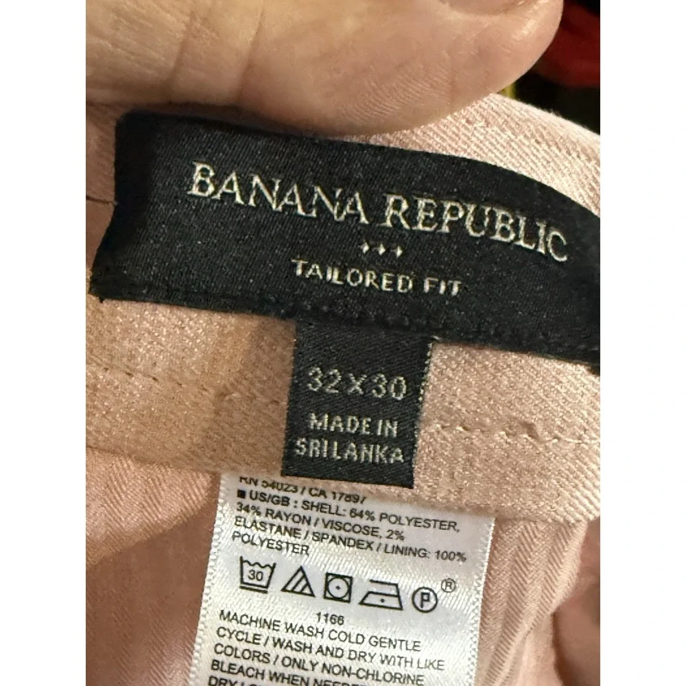 Banana Republic Suit Sport Blazer 38R Pink Rayon Unlined Tailored Pants 32x30